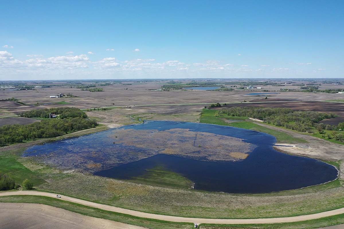 Aerial photo of Butler Lake.